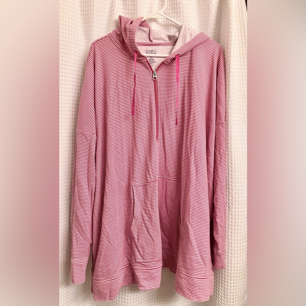 Plus size zip up hoodie with pockets
